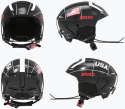 Briko Cască de schi Briko Slalom 2.0 USA shiny black/white/cardinal red
