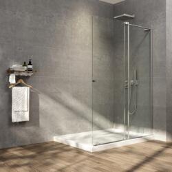 Fluminia Paravan de dus tip Walk-in Fluminia Vario crom-transparent 120 cm sticla securizata 8 mm (R22WI01-L-120)
