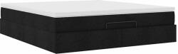 vidaXL Ottomán ágykeret matraccal fekete 180x200cm szövet (3311129) (3311129)