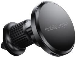Mobile Origin Suport auto Mobile Origin MO3, Air Vent Mount, Compatibil MagSafe, Incarcare Wireless 15W, Rotire 360 grade, Negru (FRL-WCCH-MO3)