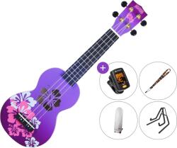 Mahalo Hibiscus SET Hibiscus Purple Burst Szoprán ukulele