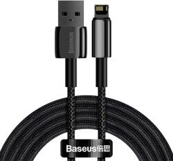 Baseus Cablu încărcare Baseus Tungsten Gold, USB la iPhone, 2.4A, 2m (negru)