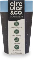 Kör alakú pohár (rCup) Fekete és kék 227ml