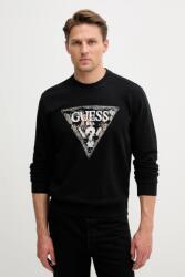 GUESS pamut melegítőfelső fekete, mintás, M5YQ05 K68I4 - fekete L