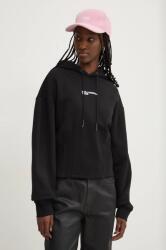 Karl Lagerfeld Jeans felső fekete, női, nyomott mintás, kapucnis, 246J1804 - fekete M