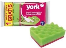 York Szivacs York 030220, konyhai edénymosó szivacs, 4+1 db, hullámos