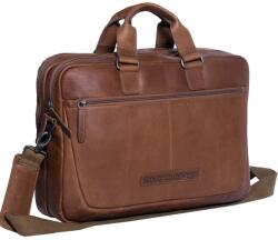 Chesterfield SETH konyak színű két fogós, két részes laptoptartós aktatáska C40-1010-31