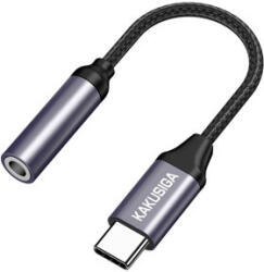 Kakusiga Ksc-428 Haolian Usb Type-c / 3, 5mm Jack Adapter / Konverter Fekete