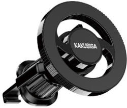 KAKUSIGA Ksc-1164 Baiteng Szellőzőrácsra Rögzíthető Mágneses Autós Telefontartó Fekete