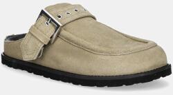 HUGO papucs velúrból Artentia zöld, női, 50542022 - zöld Női 39