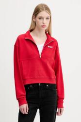 HUGO Blue pamut melegítőfelső piros, sima, 50542972 - piros M