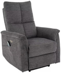 SIGNAL MEBLE Neptun M Brego Elektromos Masszázsfotel Sötétszürke (SIG-NEPTUNMBRCSZ18)