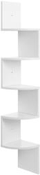 VASAGLE Cikcakkos Sarokpolc Rendszer Fehér 5-szintes Lebegő Fali Polc (EUZ-LBC72WT)