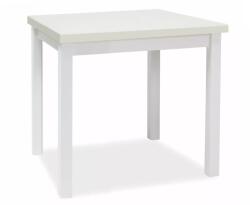 SIGNAL MEBLE Étkezőasztal ADAM | 80x80cm Szín: Biely mat / Biely mat (ADAMBM80)