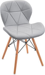 Bestent Scaun de sufragerie din piele Light Grey (BML-046)