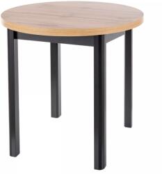 SIGNAL MEBLE Étkezőasztal ADAM 80 cm Szín: dub artisan / čierny mat (ADAMDACZFI80)