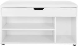 Bestent Raft pentru încălțăminte cu bancă White Rustik (LHS30W) Comoda