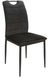 SIGNAL MEBLE RIP VELVET étkezőszék Szín: Fekete/ Bluvel 19 (RIPVCC)