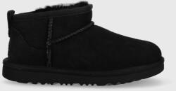 Ugg gyerek hócipő velúrból Classic Ultra Mini fekete - fekete 35