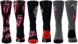 Perri´s Socks Șosete (set de 3 perechi) THE ROLLING STONES - CLASSIC TON - BLACK/BLACK - PERRI´S SOCKS - RSC371-077-O-M