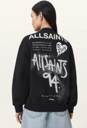 AllSaints pamut melegítőfelső POSTER fekete, mintás, W034JD - fekete L