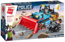 Qman piacvezető építőjátékokkal kompatibilis szett - Fogazott buldózer (247 db)