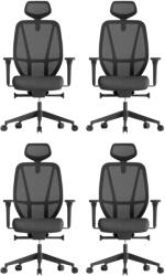 Mercury 4PACK Ergonomikus irodai szék AFRODITE fekete (4 db)