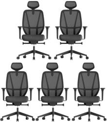 Mercury 5PACK Ergonomikus irodai szék AFRODITE fekete (5 db)