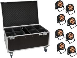  EUROLITE Set 8x LED IP PAR 12x8W QCL Spot + Case with wheels (20000881)