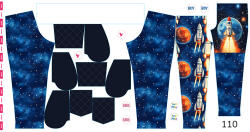 Takoy Panel szabásmintával 110 softshell nadrágra űrküldetés