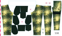 Takoy Panel szabásmintával 116 softshell nadrágra erdei fény