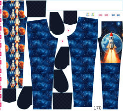 Takoy Panel szabásmintával 170 softshell nadrágra űrküldetés