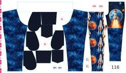 Takoy Panel szabásmintával 116 softshell nadrágra űrküldetés