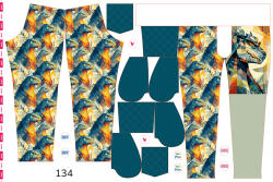 Takoy Panel szabásmintával 134 softshell nadrágra geometriai godzilla