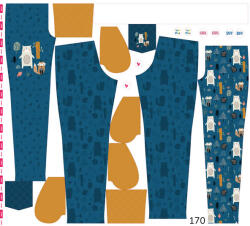 Takoy Panel szabásmintával 170 softshell nadrágra petrol forest