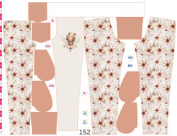 Takoy Panel szabásmintával 152 softshell nadrágra virág tündér