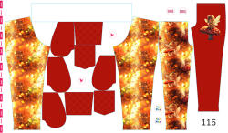 Takoy Panel szabásmintával 116 softshell nadrágra légyölő galóca