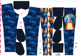 Takoy Panel szabásmintával 146 softshell nadrágra űrküldetés