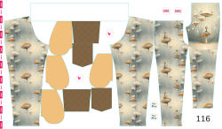 Takoy Panel szabásmintával 116 softshell nadrágra mese a gomba alatt