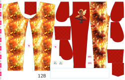 Takoy Panel szabásmintával 128 softshell nadrágra légyölő galóca