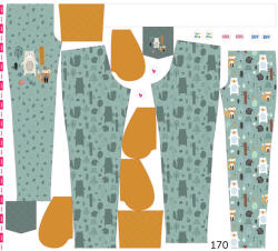 Takoy Panel szabásmintával 170 softshell nadrágra petrol forest sötét menta