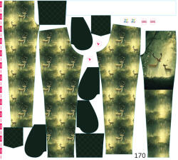 Takoy Panel szabásmintával 170 softshell nadrágra erdei fény