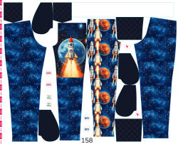 Takoy Panel szabásmintával 158 softshell nadrágra űrküldetés