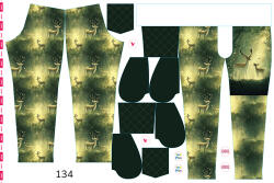 Takoy Panel szabásmintával 134 softshell nadrágra erdei fény