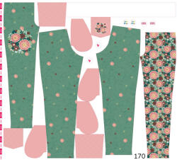 Takoy Panel szabásmintával 170 softshell nadrág virágok Lucy