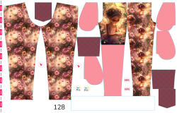 Takoy Panel szabásmintával 128 softshell nadrágra ragyogó tündér