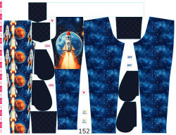 Takoy Panel szabásmintával 152 softshell nadrágra űrküldetés