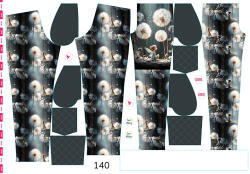 Takoy Panel szabásmintával 140 softshell nadrágra pitypang tündér