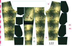 Takoy Panel szabásmintával 122 softshell nadrágra erdei fény