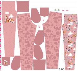 Takoy Panel szabásmintával 170 softshell nadrágra nature/természet fáradt rózsaszín